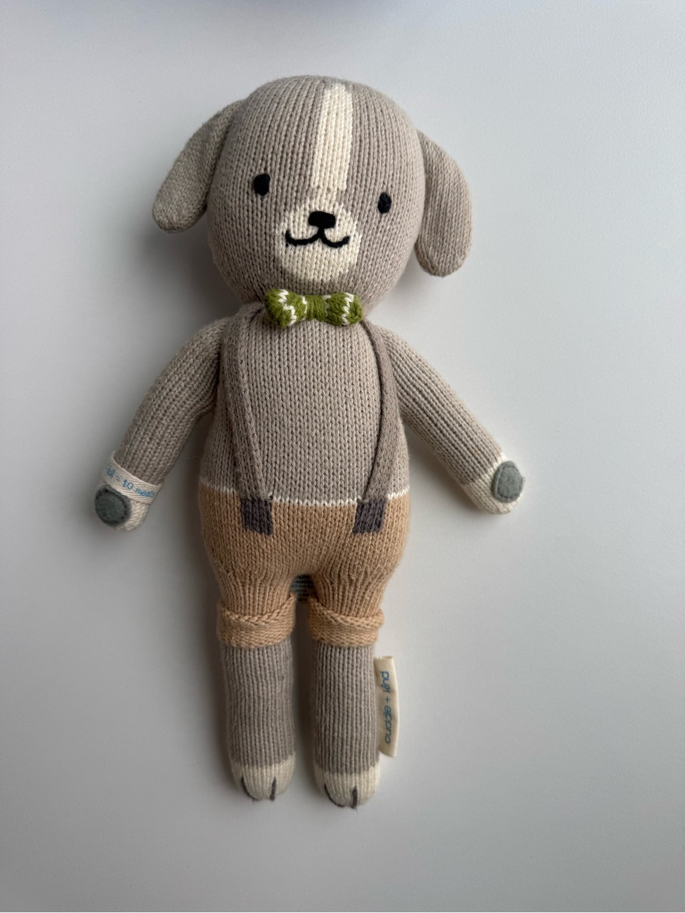 Cuddle + Kind Knit “Noah the Dog”. 32cm(13inch). Grey